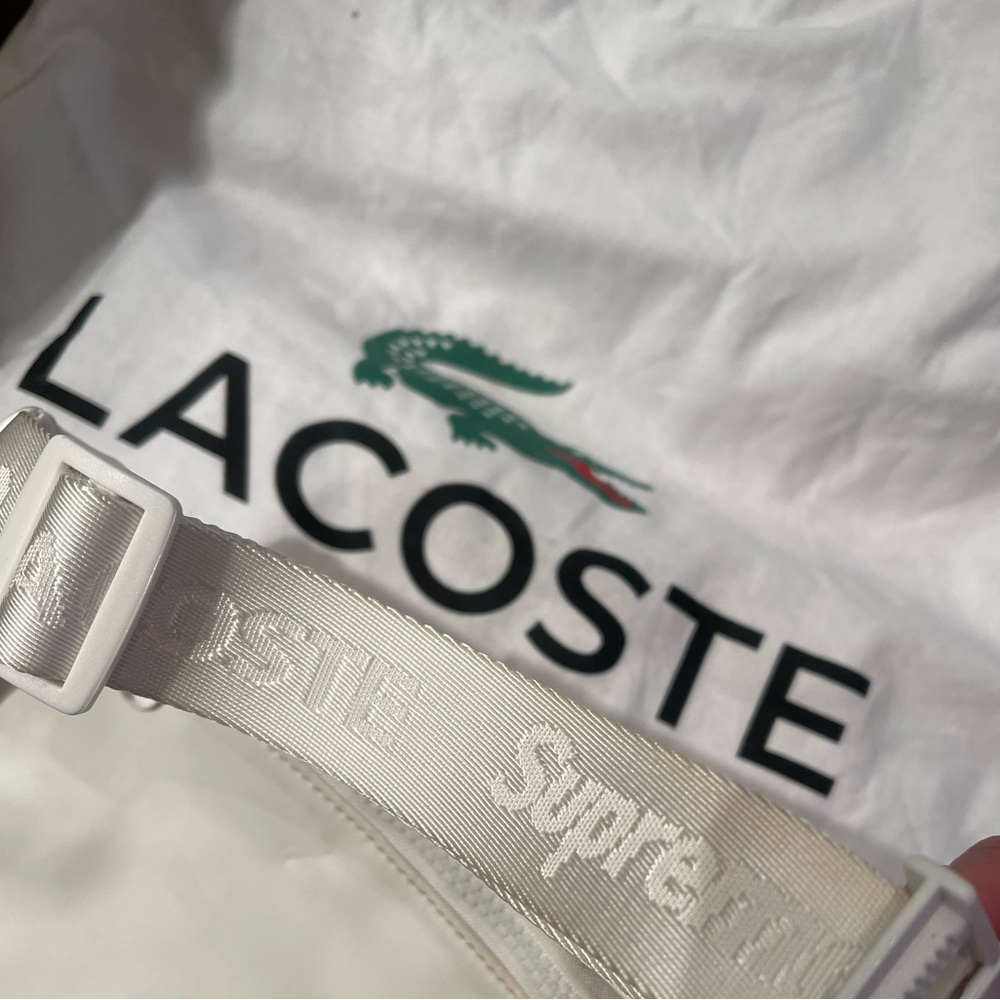 Supreme x Lacoste SS18 Waist Bag White (BRAND NEW) Authentic - Picture 2 of 3